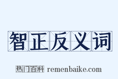 智正反义词是什么意思的图片